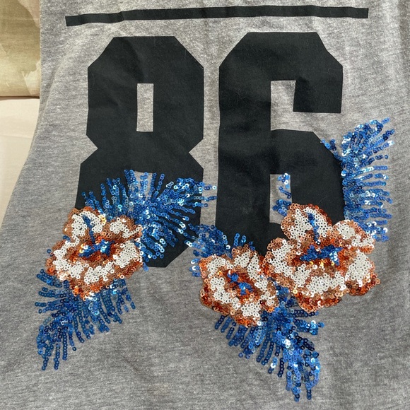 Victoria’s Secret pink floral Bling tank top - Picture 2 of 4